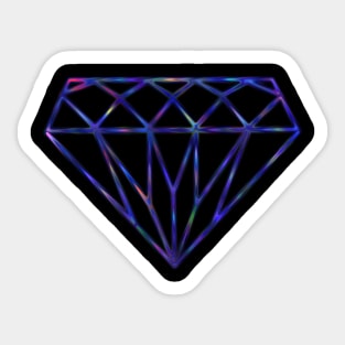 Blue, Purple, Orange And Green Diamond Sticker